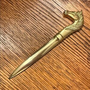 Gold Horse Head Letter Opener